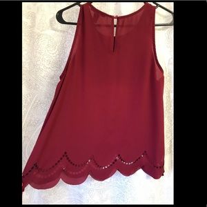 Forever 21 scalloped tank